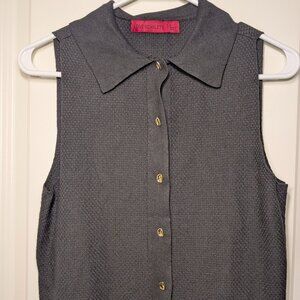 Black Sleeveless Knitted Top